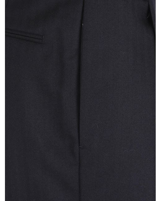 Dries Van Noten Blue Belt Loop Track Pants