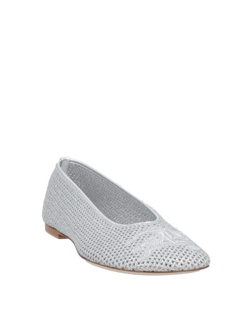 Burberry Gray Cutout Ballet Flats