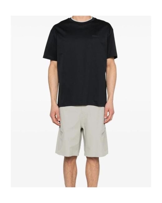 Mackage Black Contrast Trim Logo T-Shirt for men