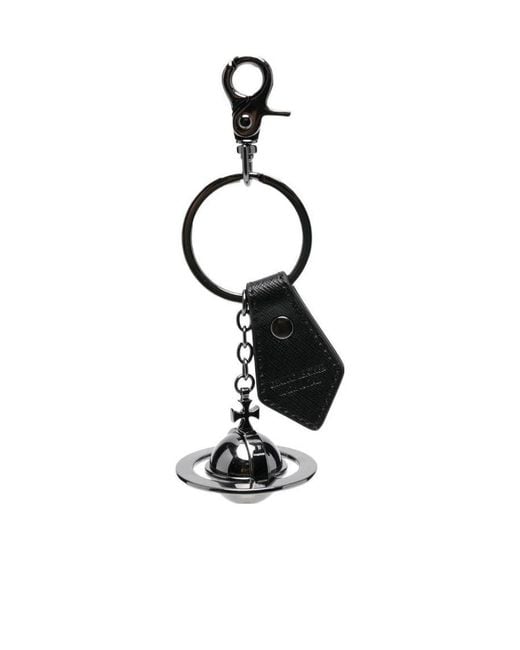 Vivienne Westwood White 3D Orb Key Chain