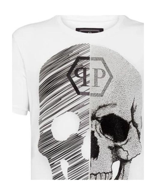 Philipp Plein White Logo Details T-Shirt for men