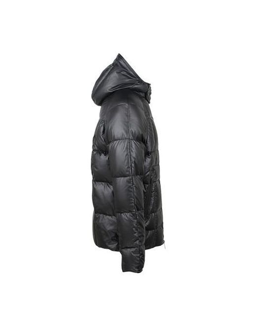 Emporio Armani Black Long-Sleeved Down Jacket for men