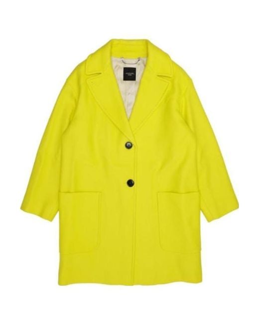Weekend by Maxmara Yellow Single-Breasted Coat