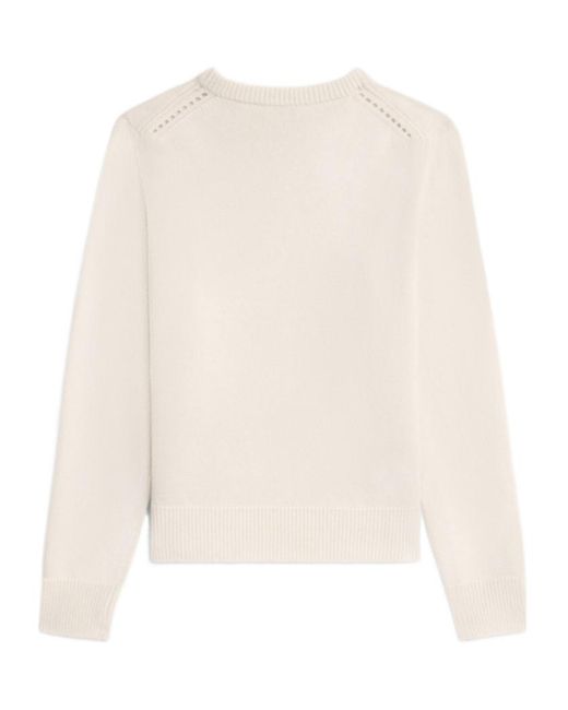 Céline White Crew Neck Sweater