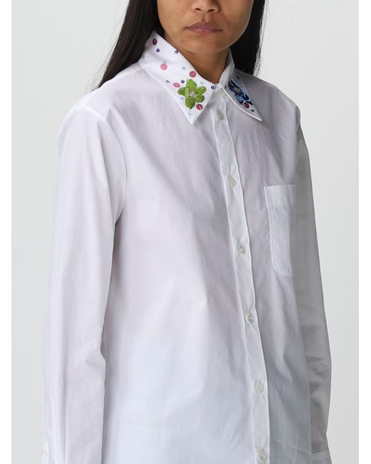 Marni White Long-Sleeved Shirt