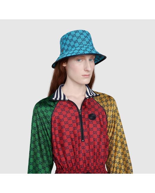 Gucci Blue Gg Bucket Hat