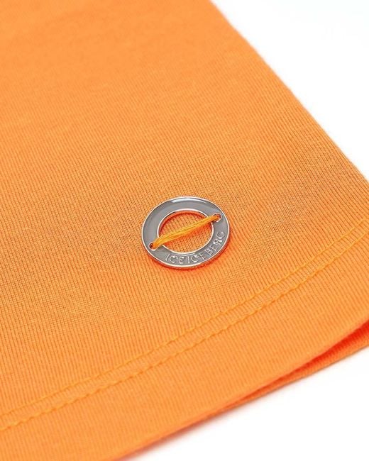 Iceberg Orange Round-Necked Logo T-Shirt