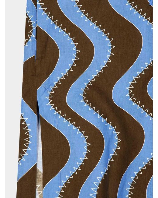 ALÉMAIS Blue Printed Dress