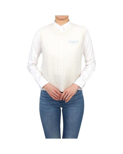 Carhartt White Sleeveless Knitted Vest