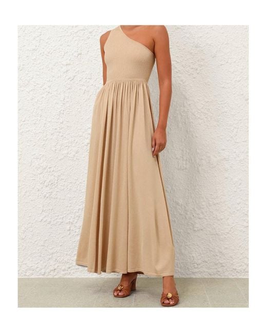 Zimmermann Natural Asymmetrical Dress