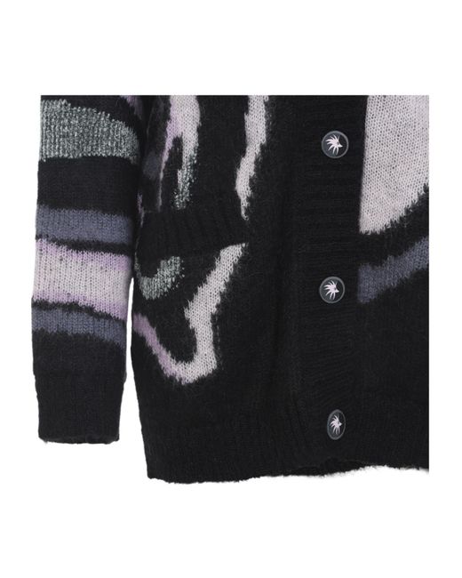 Emilio Pucci Black Pucci Marmo Inlay Oversized V-Neck Cardigan