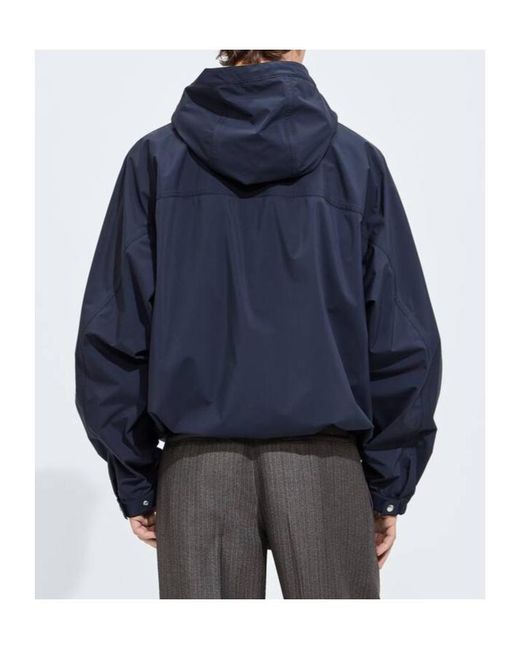 Bottega Veneta Blue Technical Hooded Blouson for men