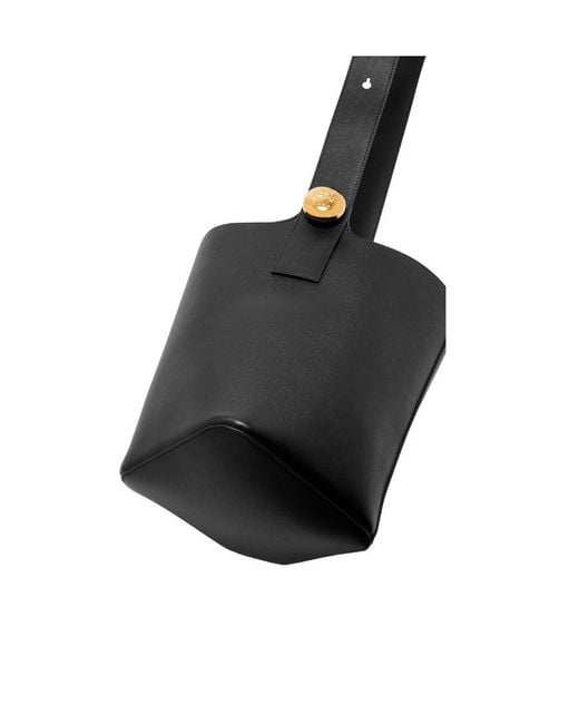 Loewe Black Medium Pebble Bucket Bag