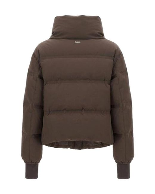 Herno Brown High-Neck Padded Jacket