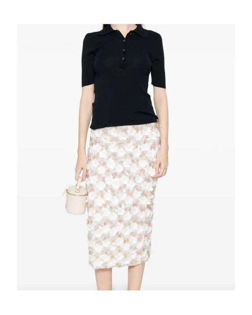 P.A.R.O.S.H. Black Cipria Polo Top