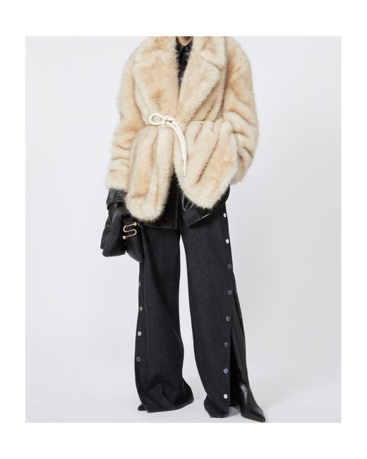 Sportmax Natural Rosaria Tied Waist Coat