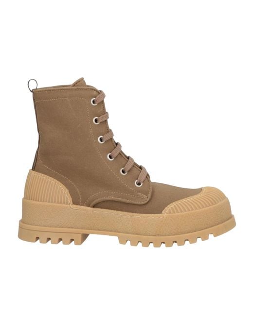 Weekend by Maxmara Brown Minimalist Lace-Up Ankle Boots