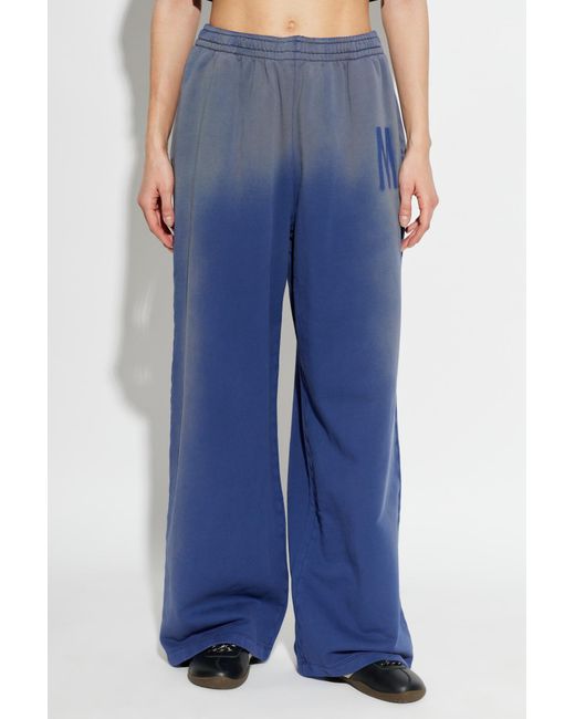 Moschino Blue Gradient Wide-Leg Sweatpants