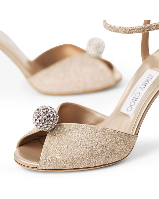 Jimmy Choo White Sacora 85 Sandals
