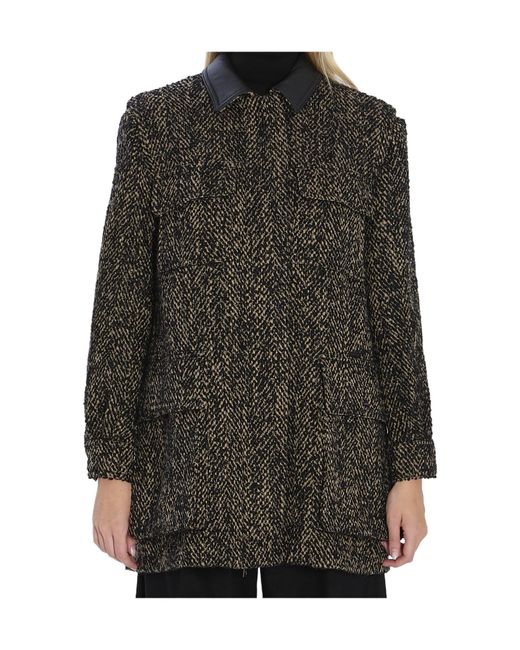 Max Mara Gray Angio Long-Sleeved Jacket