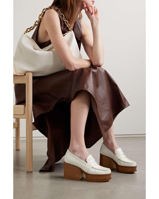Gabriela Hearst White Thick-Soled Loafers