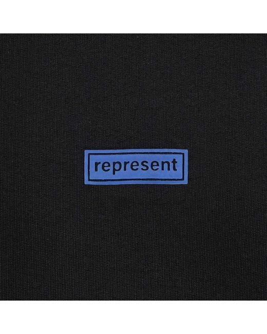 Represent Black Logo Printed Long Sleeved Hoodie for men