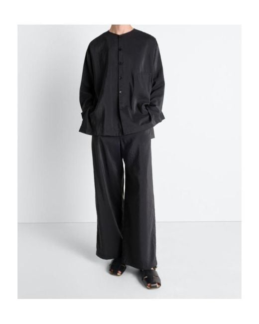 Lemaire Black Button-Up Long-Sleeved Shirt for men