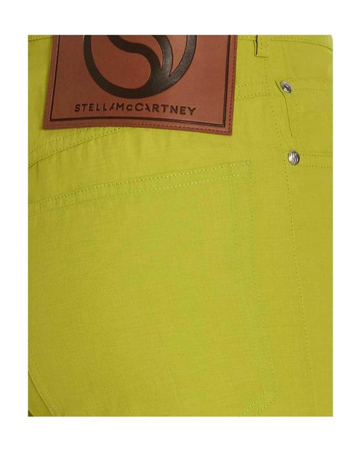 Stella McCartney Green Logo Patch Jeans