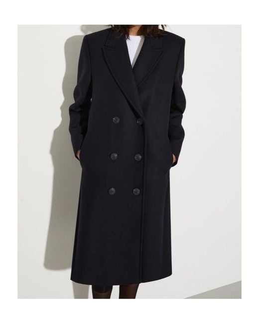 MAX&Co. Blue Wool-Twill Coat