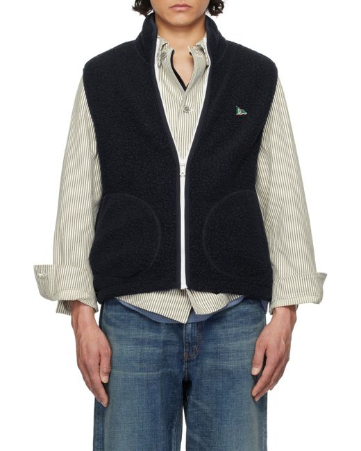 Drake's Blue Sleeveless Vest for men