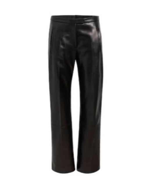 Khaite Black Panelled Straight Leg Trousers