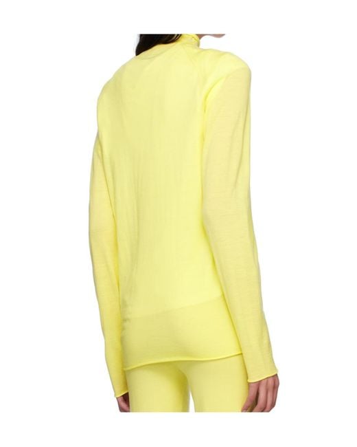 Studio Nicholson Yellow Calid Roll-Neck Knitted Jumper