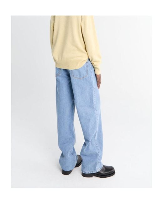 Dries Van Noten Blue Belt Loop Jeans for men