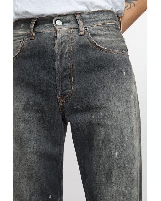 Acne Gray Loose-Fit Distressed Jeans for men