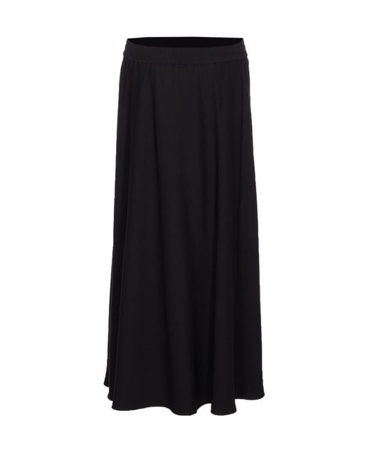 Herno Black Drawstring Flared Skirt