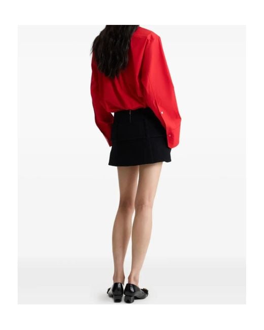 Patou Black Belted Mini Skirt