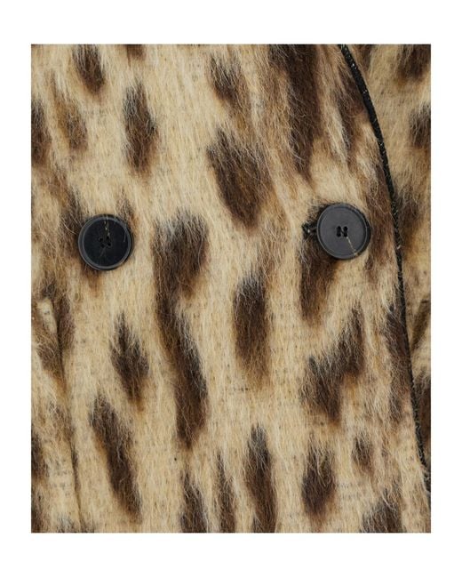 Forte_forte Brown Royal Leopard Double-Breasted Coat