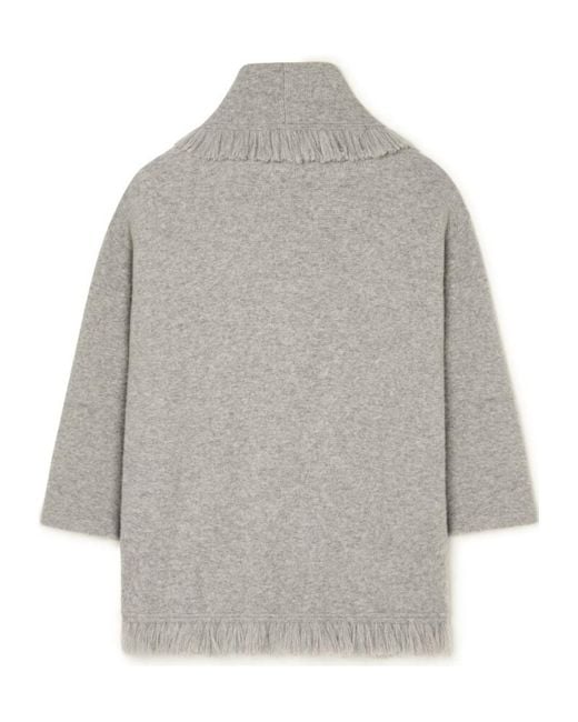 Alanui Gray Finest Fringed Cardigan