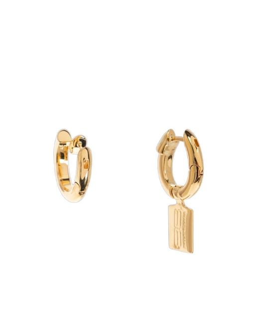 Balenciaga Metallic Asymmetrical Shape Earrings