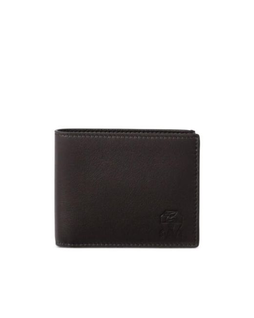 Brunello Cucinelli Black Logo Embossed Wallet for men