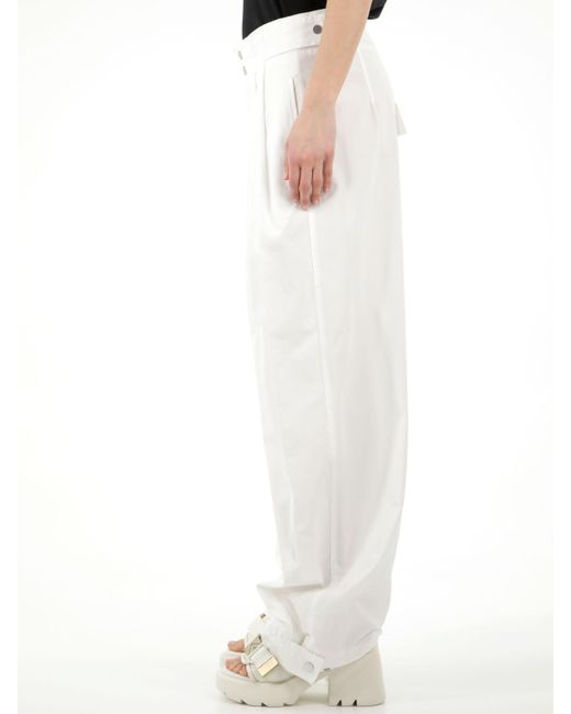 Bottega Veneta White Mid-Rise Trousers