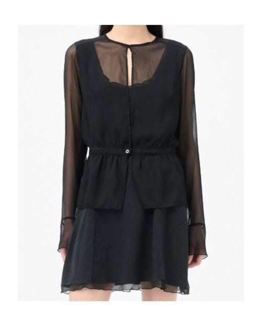Our Legacy Black Peplum-Hem Blouse