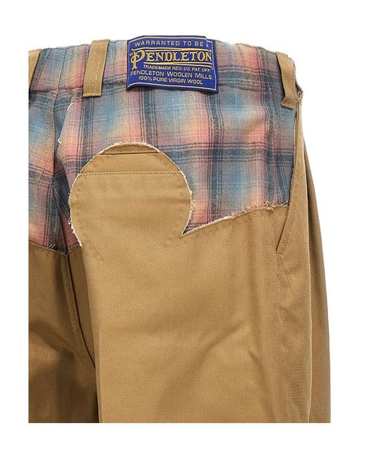 Maison Margiela Natural Pendleton Yoke Pants for men