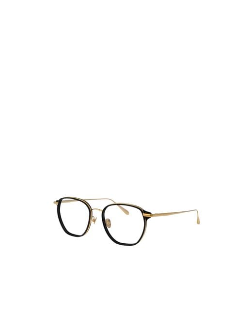 Linda Farrow White Danilo Angular-Frame Glasses