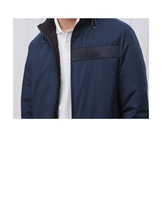 Dior Blue Hooded Jacket for men