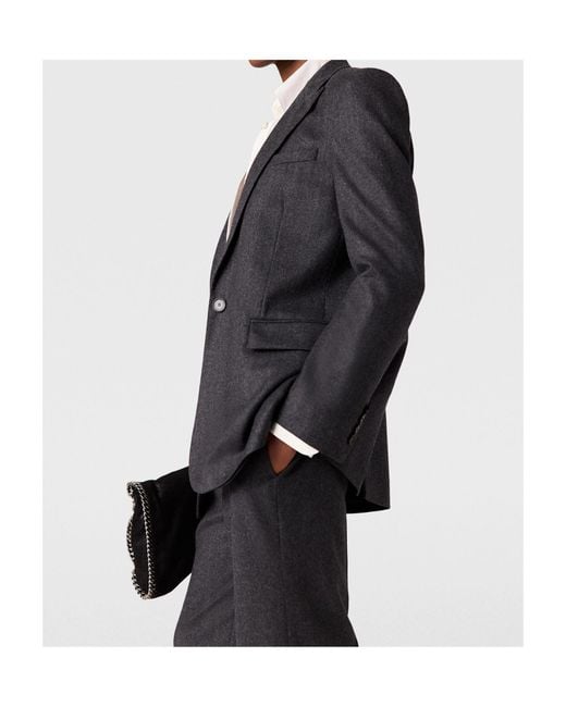 Stella McCartney Black Single-Breasted Tailored Blazer