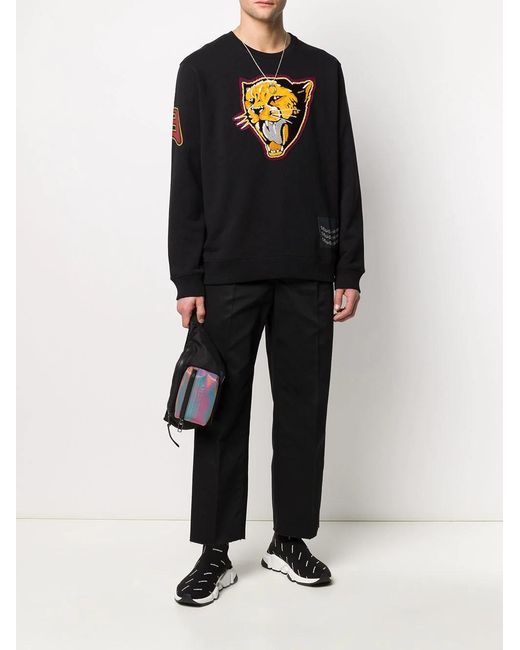 Givenchy Blue Tiger-Headed Knitted Pullover for men