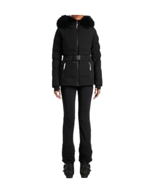 Yves Salomon Black Solid-Color Ski Jacket