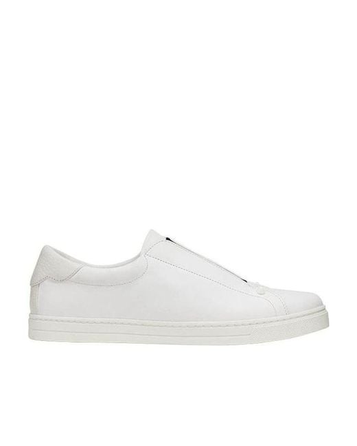 Fendi White Zucca Rib Spliced Strapless Shoes