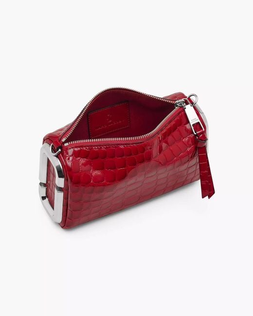 Marc Jacobs Red The Glossy Embossed Snapshot Shoulder Bag